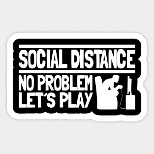 Social Distancing Distance No Problem Gaming Team Gamer Corona Sticker